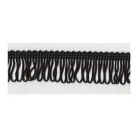 25mm Essential Trimmings Rayon Looped Fringe Trimming Black