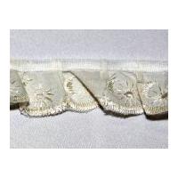 25mm Essential Trimmings Frilled Broderie Anglaise Lace Trimming Cream