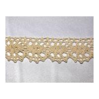 25mm essential trimmings crochet effect cotton lace trimming natural