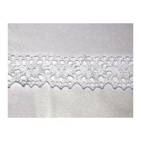 25mm Essential Trimmings Crochet Effect Cotton Lace Trimming White