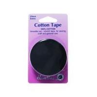 25mm hemline cotton tape black