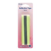 25mm Hemline Sew On Reflective Webbing Tape 2m Yellow