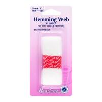 25mm Hemline Fusible Iron On Hemming Web Tape for Hems 10m White