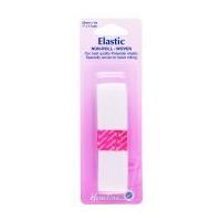 25mm Hemline Non Roll Dressmaking Elastic 1m White