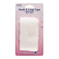 25mm Hemline Heavy Duty Hook & Loop Stick On Tape 1m White