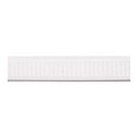 25mm Hemline Flat Ribbed Elastic White