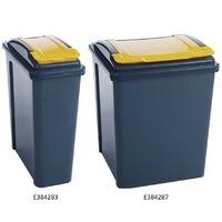 25 Litre Recycling Bin With Yellow Lid