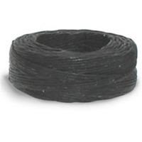 25yd black linen waxed thread