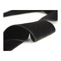 25mm Double Sided Velvet Ribbon Black