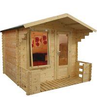 2.5m x 2.7m Mini Studio Log Cabin with Veranda | Walton