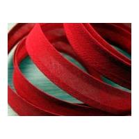 25mm 100 cotton double fold bias binding trimming red