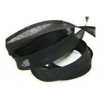 25mm Cotton Bias Binding Tape Black