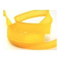 25mm Cotton Bias Binding Tape Sunshine Yellow