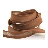 25mm Cotton Bias Binding Tape Chocolate Brown