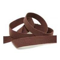 25mm simplicity cotton belting webbing brown