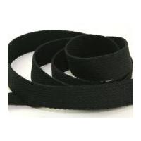 25mm simplicity cotton belting webbing black