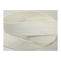 25mm Simplicity Cotton Belting Webbing White