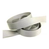 25mm Berisford Grosgrain Ribbon 9704 Grey