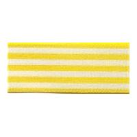 25mm Berisford Stripes Print Ribbon 106 Yellow