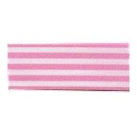25mm Berisford Stripes Print Ribbon 113 Pink