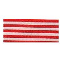 25mm berisford stripes print ribbon 117 red