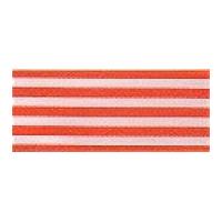 25mm Berisford Stripes Print Ribbon 1407 Orange