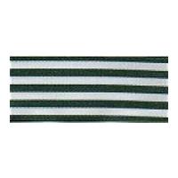 25mm Berisford Stripes Print Ribbon 28 Green