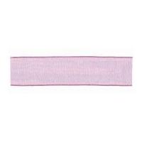 25mm berisford wired sheer organza ribbon 2 pink