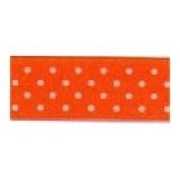 25mm Berisford Micro Dot Print Ribbon 42 Orange Delight