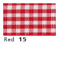 25mm Berisford Gingham Ribbon 15 Red