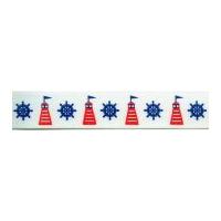 25mm berisford lighthouse nautical print ribbon