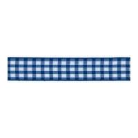 25mm berisford check ribbon 12 royal