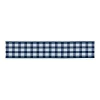 25mm Berisford Check Ribbon 13 Navy