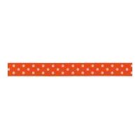 25mm Berisford Polka Dot Print Ribbon 42 Orange