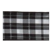 25mm Berisford Beaumont Tartan Ribbon 1 Black/White