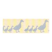 25mm berisford mummy duck print ribbon 2 blue