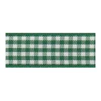 25mm Berisford Gingham Ribbon 455 Hunter Green