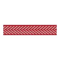 25mm berisford herringbone woven ribbon red