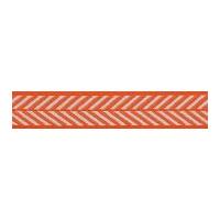 25mm Berisford Herringbone Woven Ribbon Orange