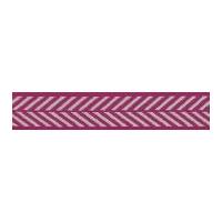 25mm berisford herringbone woven ribbon fuchsia