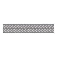 25mm Berisford Herringbone Woven Ribbon Grey