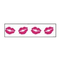 25mm celebrate organdie lips ribbon hot pinkwhite