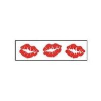 25mm Celebrate Organdie Lips Ribbon Red/White
