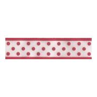 25mm Celebrate Satin Polka Dots Print Ribbon Hot Pink & Pink