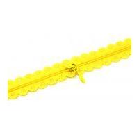 25mm Opti Floral Lace Zip on the Roll Yellow