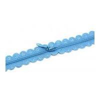 25mm Opti Floral Lace Zip on the Roll Light Blue