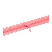 25mm Opti Floral Lace Zip on the Roll Light Pink