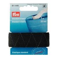 25mm prym standard elastic 1m black