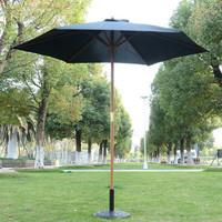 2.5m Wooden Garden Parasol Umbrella in Black