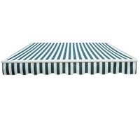 2.5m x 2m Garden Awning with Winding Handle in Green and White